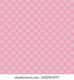 Little mermaid seamless pattern. Fish skin texture. Tillable background for girl fabric, textile design, wrapping paper, swimwear or wallpaper. Blue little mermaid background with fish scale.