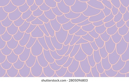 Little mermaid seamless pattern. Fish skin texture. Tillable background for girl fabric, textile design, wrapping paper, swimwear or wallpaper. Blue little mermaid background with fish scale.