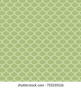 Little mermaid seamless pattern. Fish skin texture. Tillable background for girl fabric, textile design, wrapping paper, swimwear or wallpaper. Yellow little mermaid background with fish scale.