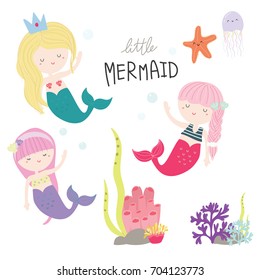 little mermaid set
