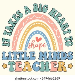 Little Minds Teacher, Back To School, First Day Of School Design for Tshirt, Banner, Poster, Background
