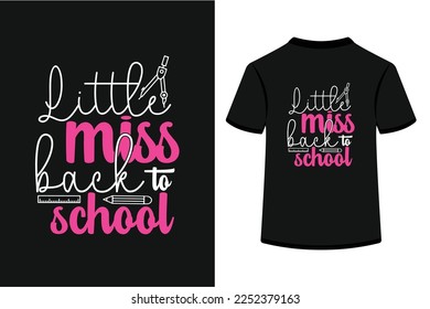 Little miss back to school. This is an editable and printable vector eps file. 