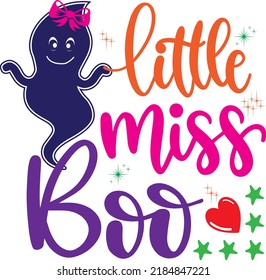 Little Miss Boo Halloween Vector File