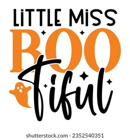 Little Miss Boo Tiful, Halloween cita archivos de corte SVG Diseño