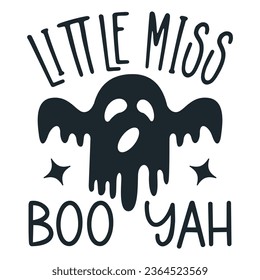 Little Miss Boo Yah - Happy Halloween T shirt Design, Happy Halloween, thanksgiving Quotes Design, Vector EPS Editable Files Bundle, can you download this Design.