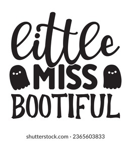 Little Miss Bootiful  T Shirt Design, Vector File 