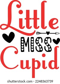 Little miss cupid Shirt Print Template
