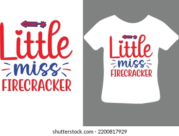 Little miss firecracker svg design