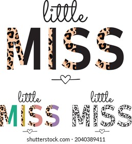 Little Miss, Little Miss half leopard, Baby Girl, Baby onesie design, Family quote, Newborn, Baby Onesie 

