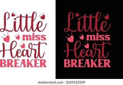 Little Miss Heart Breaker  silhouette Svg File