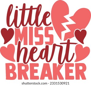 Little Miss Heart Breaker - Valentines Day Design