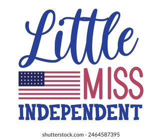 Little miss independent typography t-shirt design