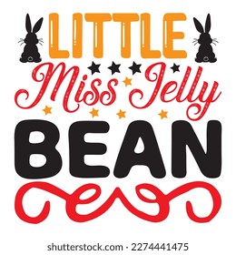Little Miss Jelly Bean T-Shirt Design Vector File
