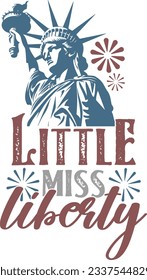 Little Miss Liberty - Retro 4th Of July