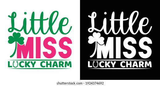 Little Miss Lucky Charm Printable Vector Illustration