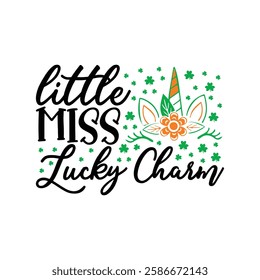 Little Miss Lucky Charm, St Patrick's day T-Shirt Design, Saint Patrick's Day shirt, St Patrick's Day Quotes, Clover, Saint Patrick's Day, Gnome, Rainbow, Lucky, Shamrock