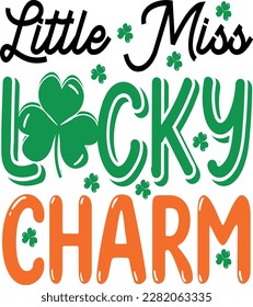 Little miss lucky charm t-shirt design