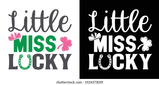 Little Miss Lucky Printable Vector Illustration