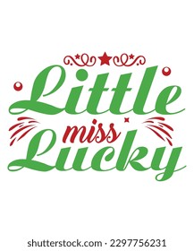 Little miss lucky St Patrick's day design, St Patrick's day SVG, St Patrick's day bundle ,design bundle, cutting file, SVG design bundle, t shirt design 