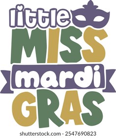 Little Miss Mardi gras Tag