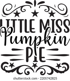 little miss pumpkin pie vector file