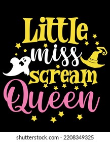 Little miss scream queen

Halloween t shirt design for girls