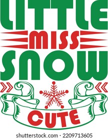 little miss snow cute vector file