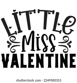 little miss valentine t shirt design