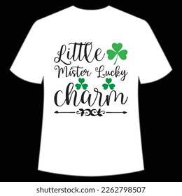 little mister lucky charm St. Patrick's Day Shirt Print Template, Lucky Charms, Irish, everyone has a little luck Typography Design