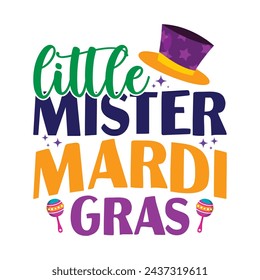 Little Mister Mardi Gras Happy Mardi Gras Design