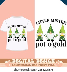 little mister pot o’gold t shirt design, vector file.