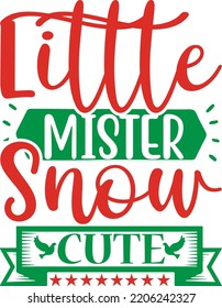 little mister snow cute vector file