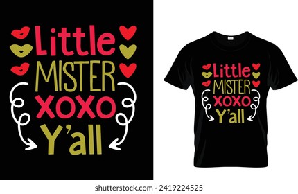 Little mister xoxo y'all t-shirt Design