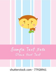 little monkey greeting card