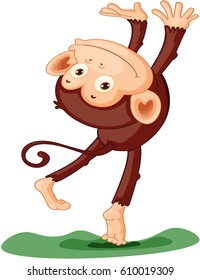 Little monkey hanging