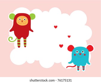 little monkey loves snake