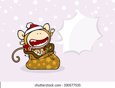 Little Monkey in Santa's sack