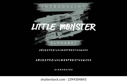 Little Monster BRUSH Signature Font Calligraphy Logotype Script Brush Font Type Font lettering handwritten