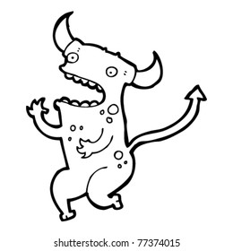 pequeña caricatura de monstruo