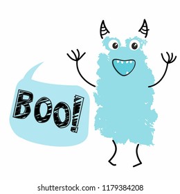 Little monster in cartoon slyle