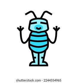 little monster cute color icon vector. little monster cute sign. isolated symbol illustration