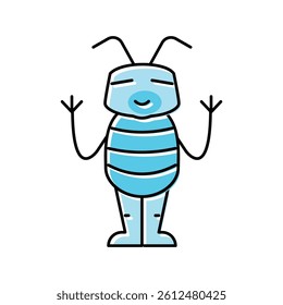 little monster cute color icon vector. little monster cute sign. isolated symbol illustration