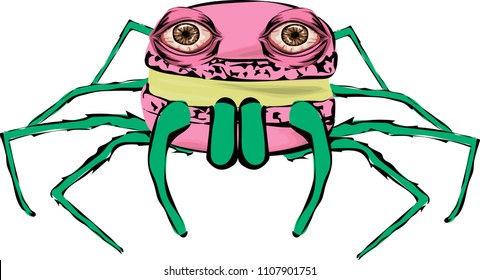 Little Monster Macaron - Pastel goth art