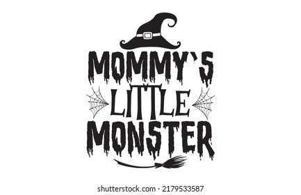 Little Monsterhalloween Svg Tshirt Design Vector Stock Vector (Royalty ...