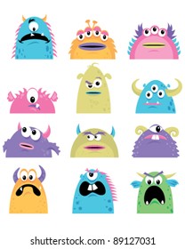 Little Monsters Stock Vector (Royalty Free) 89127031 | Shutterstock