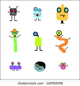 little monsters drawing