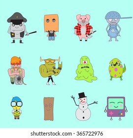 Little monsters pack vector 3/ Fully editable Eps 10 illustration.