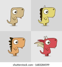 Little mosters and level up. Vector illustration