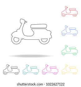 little motorcycle icon icon. Transport Element multi colored icons for mobile concept and web apps. Thin line icon for website design and development, app development. Premium icon on white background