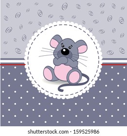 little mouse baby - vector illustration